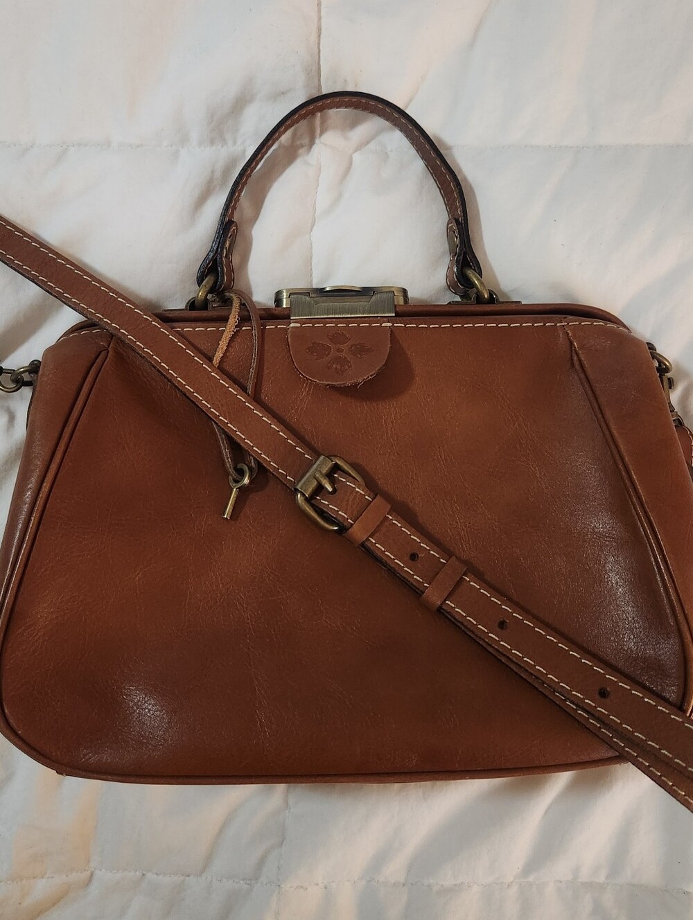 patricia nash gracchi satchel Framed Handbag Crossbody